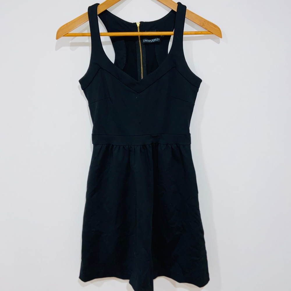 Cynthia Rowley A line Dress with Gold Accents